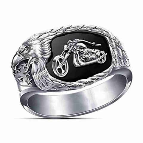 1 Piece Fashion Motorcycle Eagle Alloy Plating Unisex Rings