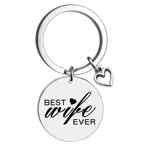 1 Piece Fashion Letter Stainless Steel Unisex Bag Pendant Keychain