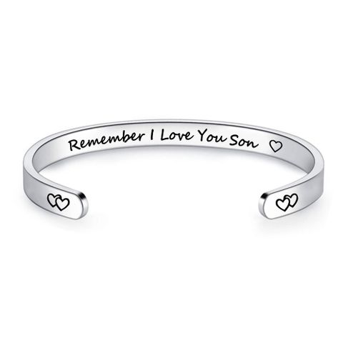 Fashion C Shape Letter Stainless Steel Bangle