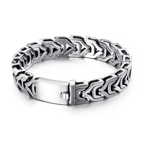 Hip-hop Geometric Titanium Steel Plating Bracelets 1 Piece