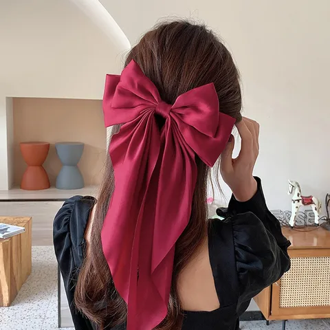 Women's Elegant Bow Knot Satin Hair Clip