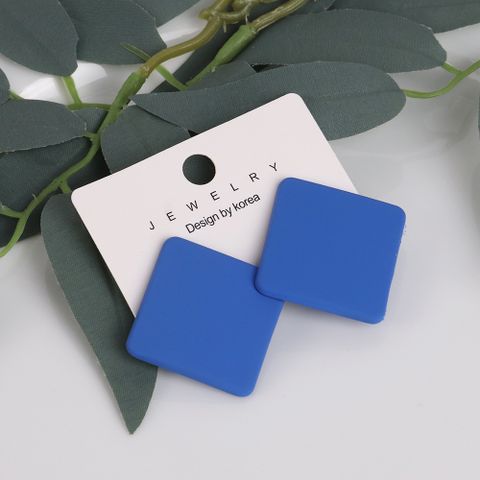 1 Pair Simple Style Square Arylic Spray Paint Women's Earrings