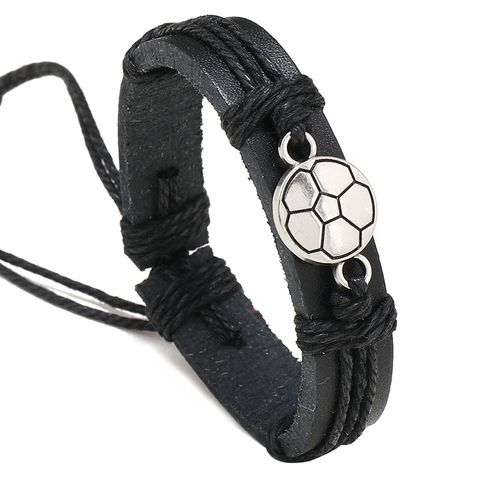 1 Piece Sports Football Pu Leather Men's Bracelets