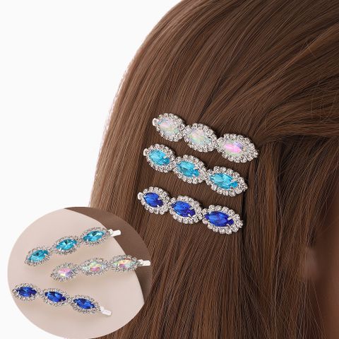 Style Simple Géométrique Strass Incruster Strass Pince À Cheveux 1 Pièce