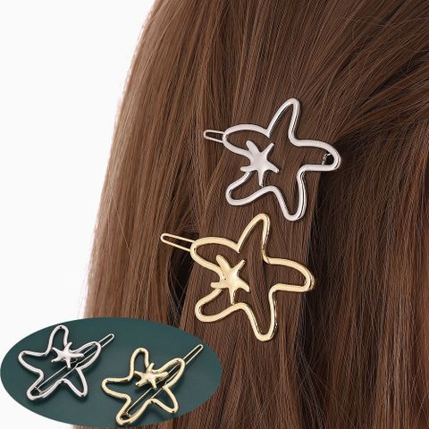 Simple Style Starfish Alloy Plating Hair Clip 1 Piece