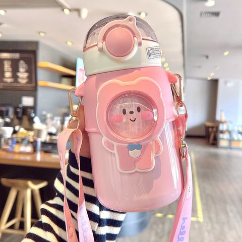Cute Cartoon Stainless Steel Plastic Silica Gel Thermos Cup 1 Piece