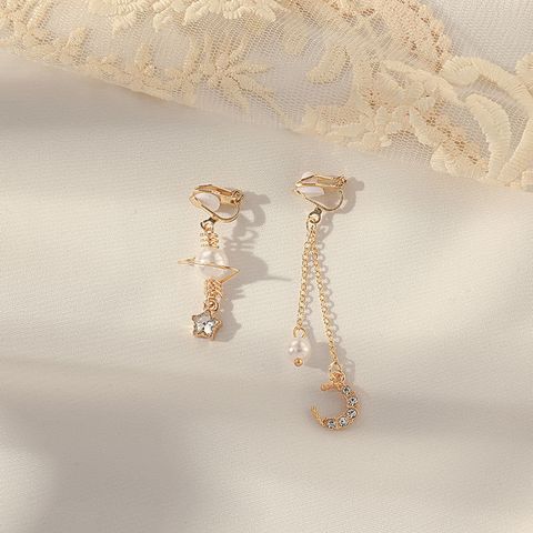 1 Pair Fashion Flower Alloy Inlay Artificial Pearls Artificial Diamond Women's Drop Earrings