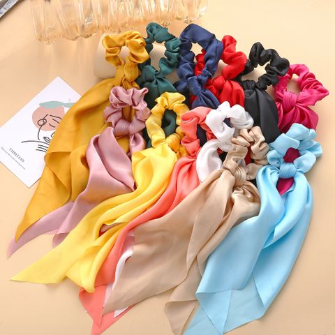 Einfacher Stil Einfarbiges Tuch Band Haar Krawatte 1 Stück