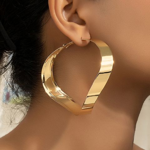 1 Pair Simple Style Classic Style Solid Color Plating Alloy 14k Gold Plated Earrings