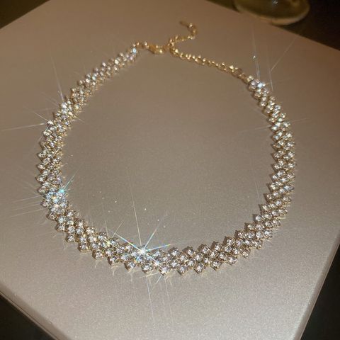 Fashion Full Diamond Multi-layer Necklace