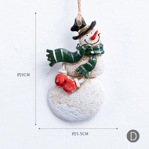 Christmas Cartoon Style Snowman Resin Party Hanging Ornaments