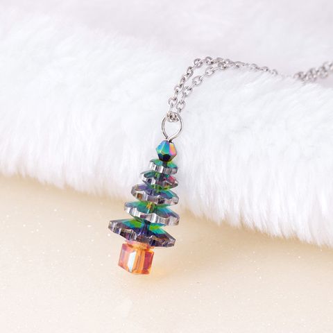 Simple Style Christmas Tree Alloy Wholesale Pendant Necklace