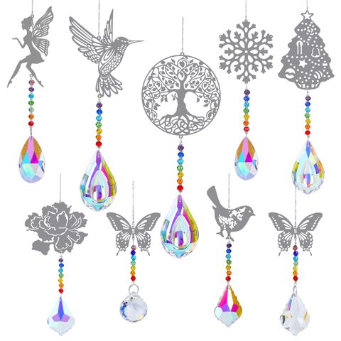 Pastoral Butterfly Snowflake Crystal Pendant Artificial Decorations