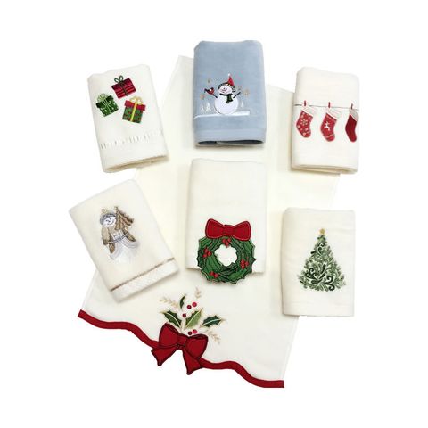 Cute Christmas Tree Bow Knot Cotton Towels