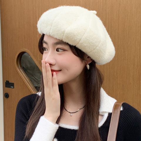 Women's Basic Solid Color Eaveless Beret Hat