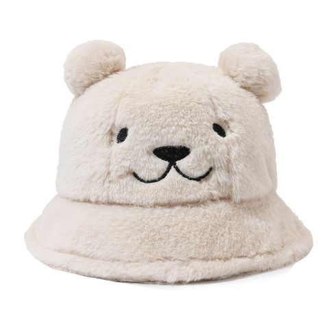 Women's Cute Bear Wide Eaves Bucket Hat