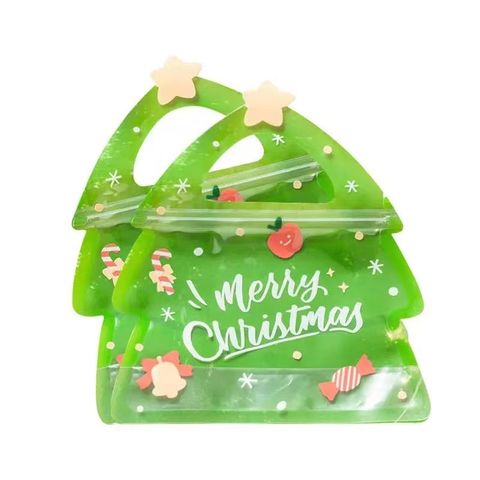 Christmas Cartoon Style Cute Letter Plastic Family Gathering Party Festival Gift Bags