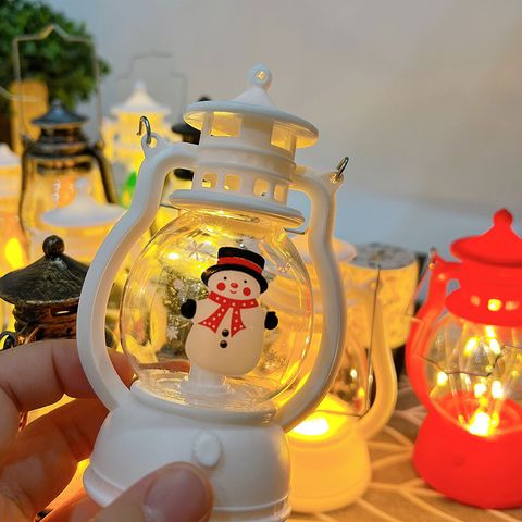 Cartoon Style Cute Santa Claus Snowman Plastic Indoor Family Gathering Night Lights