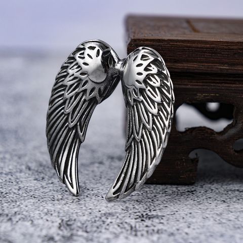 Retro Punk Feather 304 Stainless Steel Unisex Charms