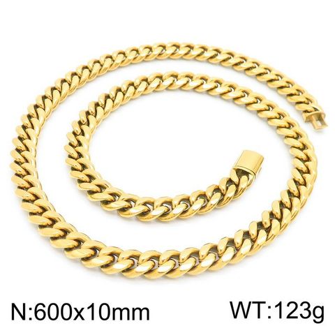 Titanium Steel 18K Gold Plated Simple Style Plating Solid Color Bracelets Necklace
