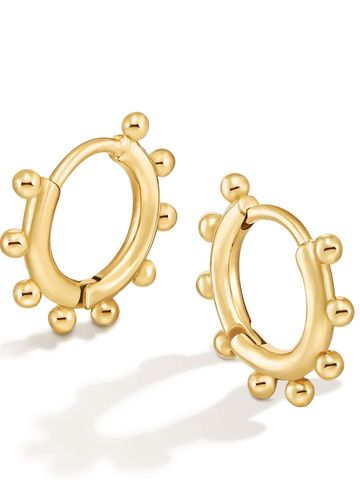 1 Piece Simple Style Classic Style Solid Color 304 Stainless Steel 14K Gold Plated Hoop Earrings