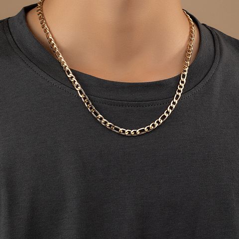 Vintage Style Geometric Solid Color Metal Plating Chain Unisex Necklace