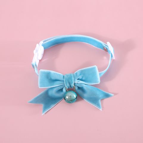 Elegant Polyester Christmas Solid Color Bow Knot Pet Accessories