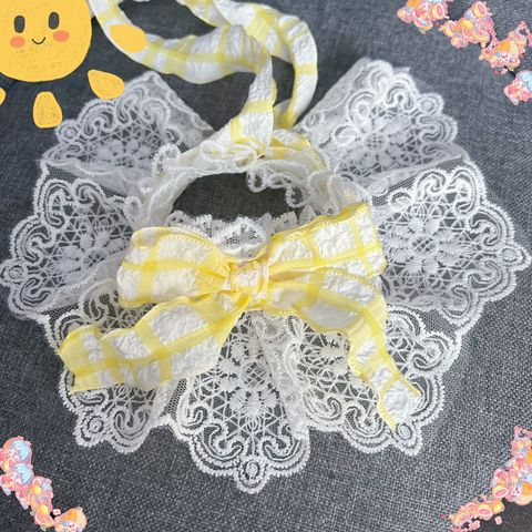 Cute Cotton Polyester Bow Knot Pet Saliva Towel