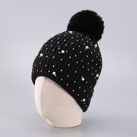 Unisex Lady Solid Color Eaveless Wool Cap