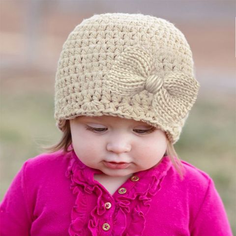 Girl's Simple Style Solid Color Wool Cap