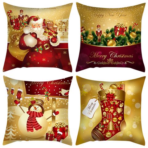 Vacation Santa Claus Fibre Peach Skin Pillow Cases