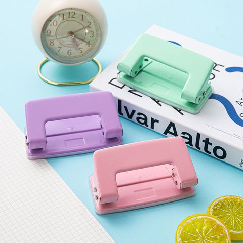 Solid Color Plastic Metal Class Learning Cute Stapler