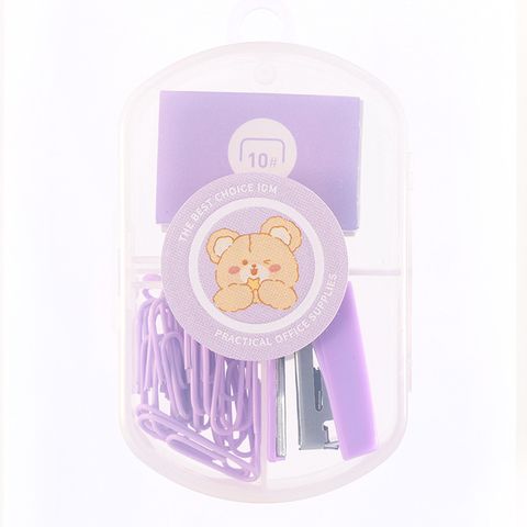 Solid Color Plastic Magnet Class Learning Cute Stapler