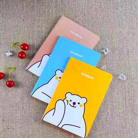 1 Piece Bear Class Learning Graduation Imported Wood-free Paper Cute Notebook