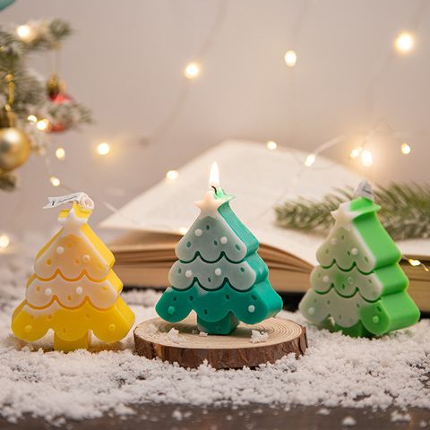 Christmas Cute Christmas Tree Gingerbread Paraffin Indoor Party Festival Candle