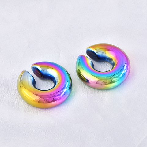 1 Pair Vintage Style Colorful Plating Titanium Steel Ear Cuffs