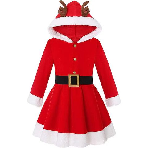 Christmas Cartoon Style Cute Antlers Cloth Party Christmas Dress