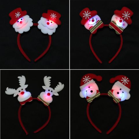 Christmas Cartoon Style Cute Snowman Elk Cloth Party Festival Headband