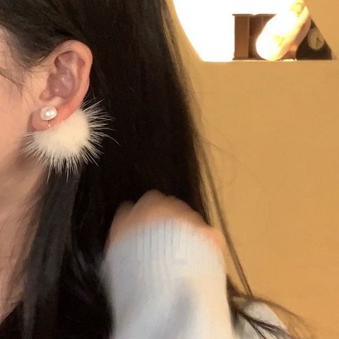 Wholesale Jewelry Elegant Lady Geometric Mink Hair Plating Ear Cuffs