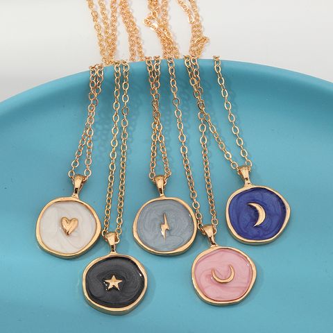 Elegant Streetwear Moon Alloy Women's Pendant Necklace