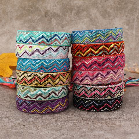 Bohemian Waves Rhombus Nylon Handmade Tassel Women's Bracelets