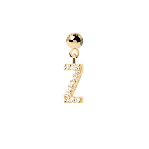 Simple Style Classic Style Letter Sterling Silver Plating Inlay Zircon Gold Plated Silver Plated Charms