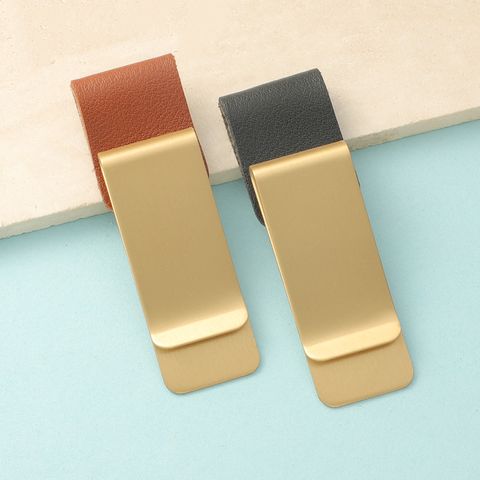Solid Color 304 Stainless Steel Learning Daily Simple Style Ticket Clips