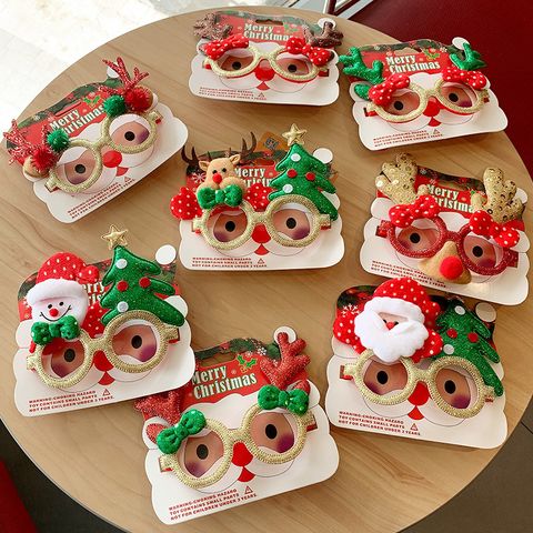 Christmas Cartoon Style Cute Christmas Tree Elk Plastic Party Festival Photography Props
