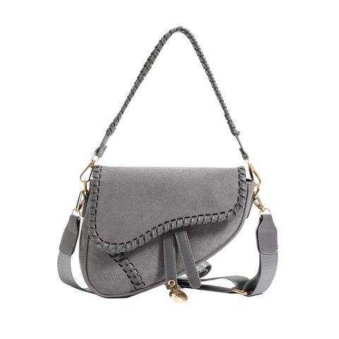 Women's All Seasons Pu Leather Solid Color Streetwear Shell Flip Cover Shoulder Bag Handbag