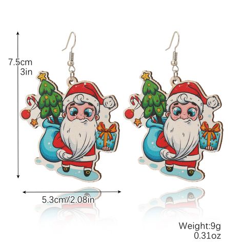 Fashion Christmas Tree Santa Claus Snowflake Alloy Inlay Rhinestones Women's Ear Studs