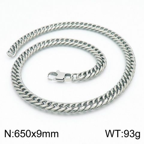 Titanium Steel 18K Gold Plated Hip-Hop Basic Rock Geometric Bracelets Necklace