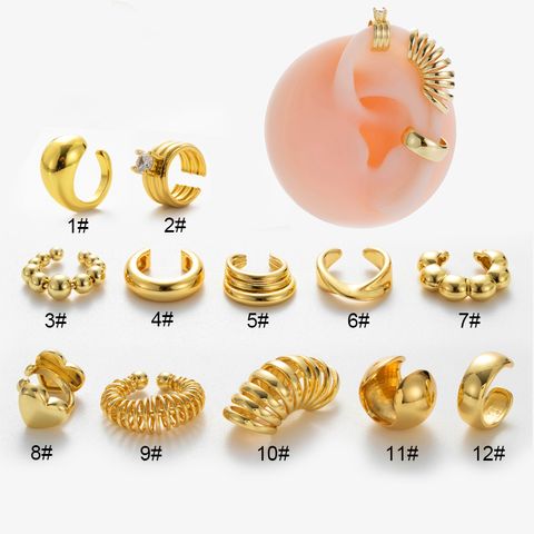 1 Piece Vintage Style Cool Style Geometric Eye Snake Plating Copper 18k Gold Plated Ear Studs