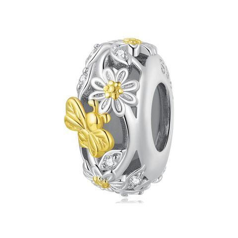 Casual Bee Daisy Sterling Silver Inlay Zircon Jewelry Accessories