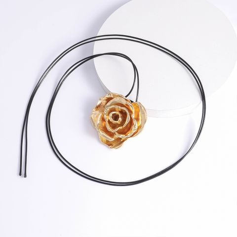 Elegant Nordic Style Simple Style Rose Alloy Gold Plated Silver Plated Women's Choker